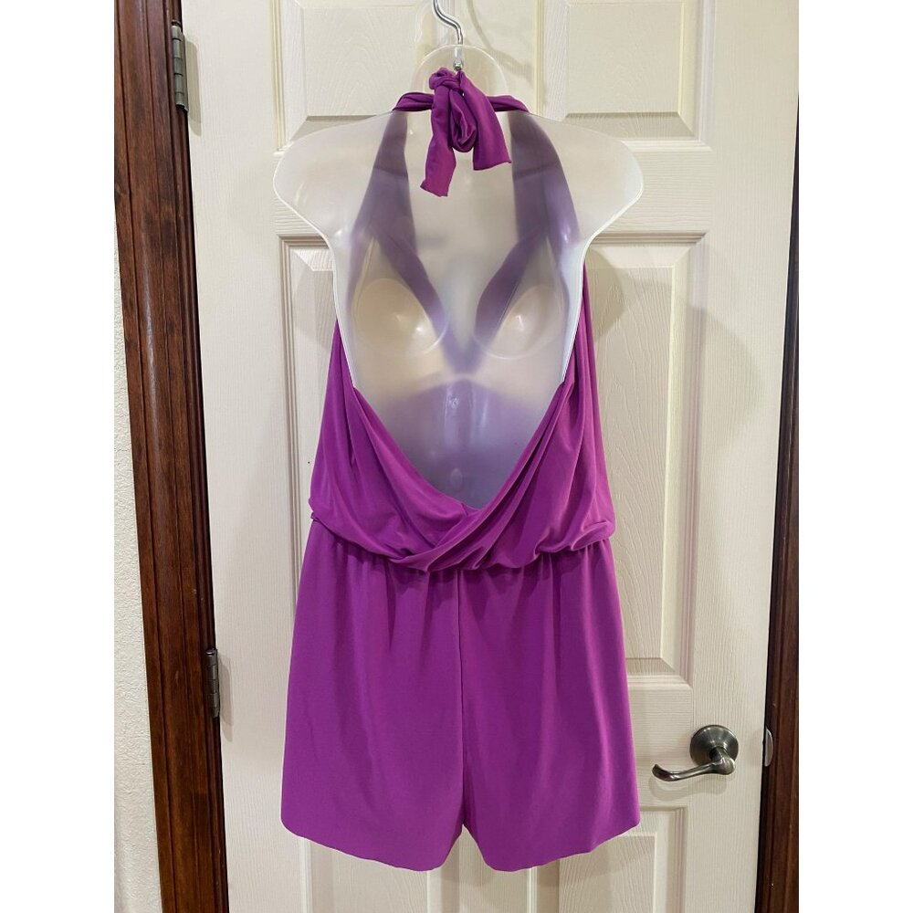 Magicsuit Purple Halter One-Piece Romper Swimwear - Picture 3 of 9
